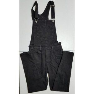 Levi's Skinny Fit Stretch Black Denim Utility Bib Overalls Jeans Women's Size 26